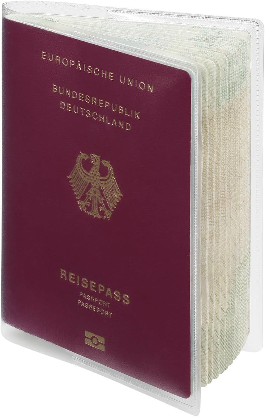 Durable 214319 Protective Cover (for passports from March 2017) 10-Piece, Transparent, Maximum insertion size: 189x129 mm