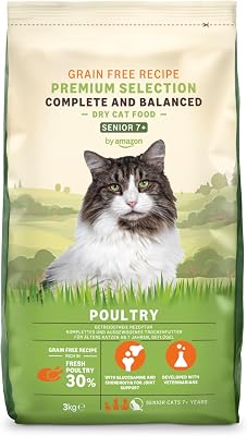 Comida Completa para Gatos con Receta sin Granos, Senior, con Pollo Fresco, 3 kg