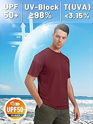 TACVASEN UV Rash Guard Mens Short Sleeve Quick Dry