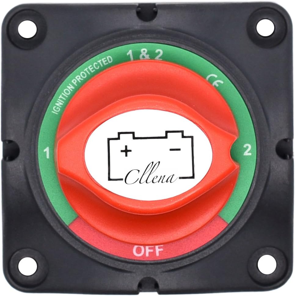 Cllena Dual Battery Selector Switch for Marine Boat Rv Vehicles: Automotive