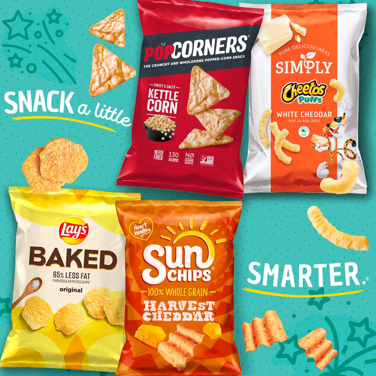 PopCorners Popped Corn Snacks, Core 3 Flavor Pack Gluten Free, 1 Ounce