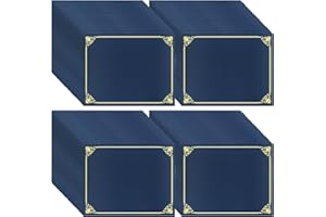 Oleitodh 110 Pcs Certificate Holders Bulk, Navy Blue Diploma Covers Gold Foil Border, Document Covers for Letter Size 8.5x11" Award Certificates, Cardstock, Document Papers, Graduation