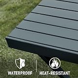 Timber Ridge Folding Camping Table 108x71cm Aluminum 100kg Black view 5