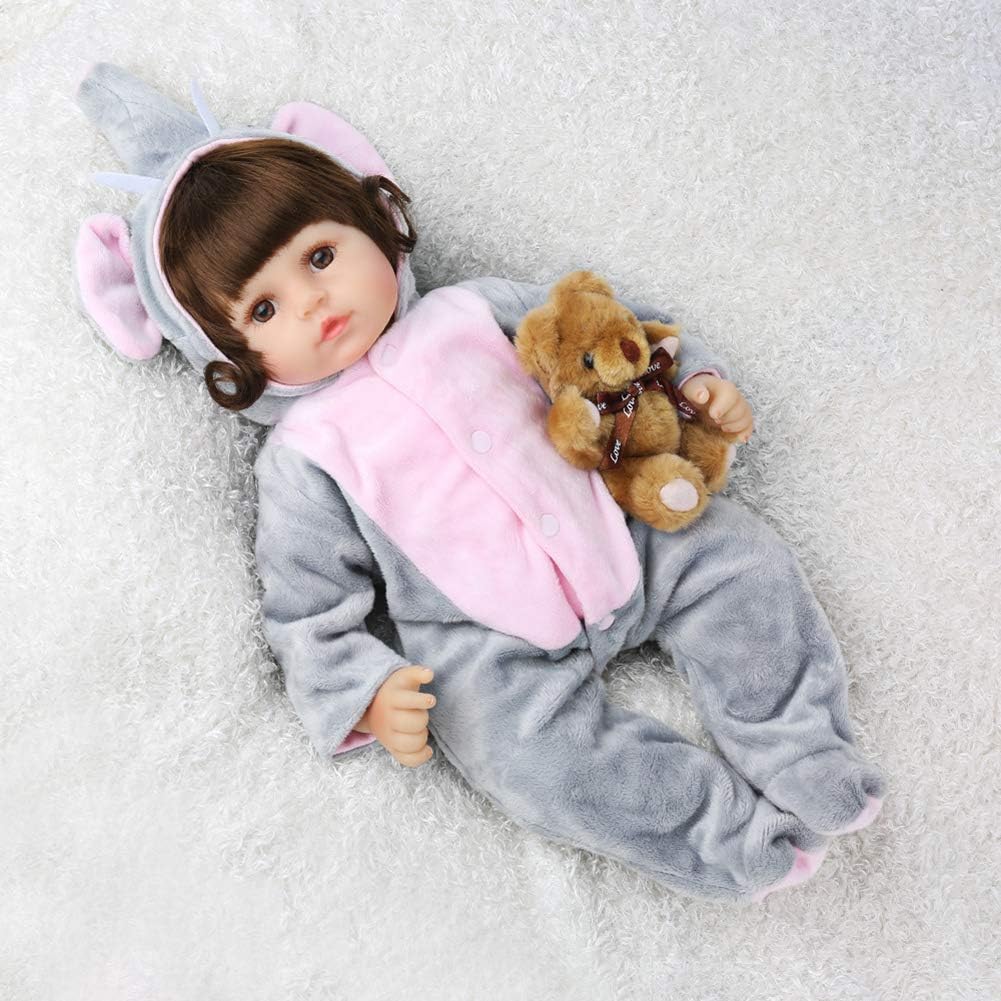 Prezzo ZCPDP Reborn Bambole 45 Centimetri Reale Morbido Silicone Realistico Newborn Reale Looking Reborn Bambole Bambine Occhi Chiusi per Neonati Offerte