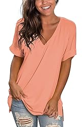 Pluse Size Tops for Women Summer Short Sleeve