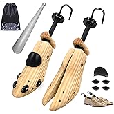 JJDPARTS Wooden Shoe Stretcher, Pair 4-Way Shoe Expander Widener Wooden Shoe Tree Extender for Women and Men