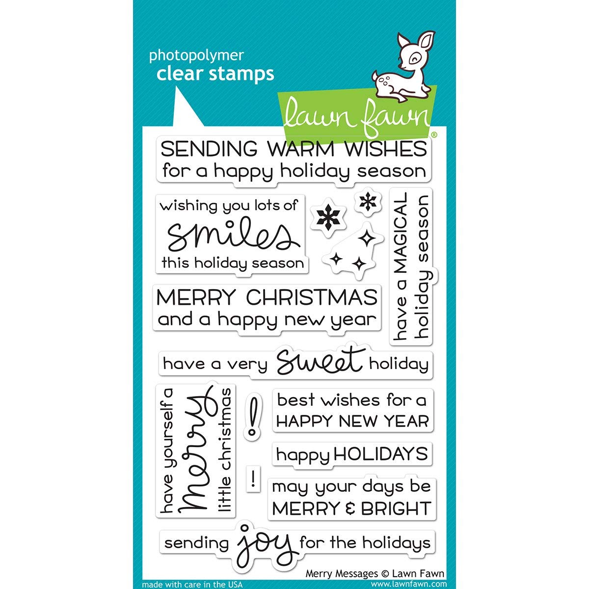 Lawn Fawn Clear Stamps Merry Messages LF1230