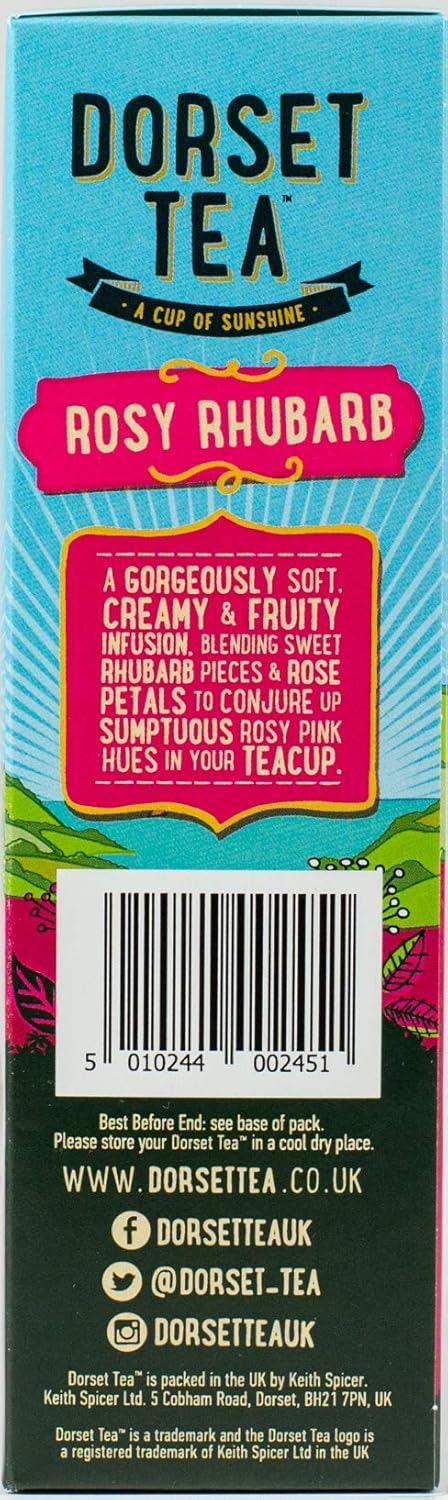 Dorset Tea Premium Pyramid Range Rosy Rhubarb 3 X 15pk Amazon Co Uk Grocery