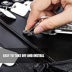 Portable Zippered Key Case, Leather Key Organizer