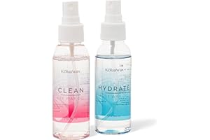 Clean & Hydrate At Home Waxing Kit Oils – Pre Wax Cleanser Preps & Protects Skin – Post Body & Facial Wax Oil Soothes, Reduces Redness, Removes Residue – Make Hair Removal Easy by KoluaWax, 3 Oz. Each