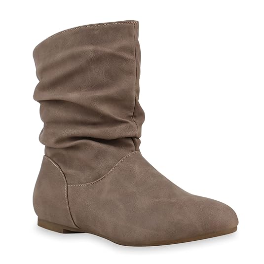 Stiefelparadies Damen Stiefeletten Schlupfstiefel Flandell