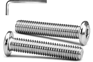 M6 x 35mm 20 PCS Flat Head Hex Socket Cap Screws Bolt, Furniture Bolts, 304 Stainless Steel 18-8, Full Thread (with Hex Spann