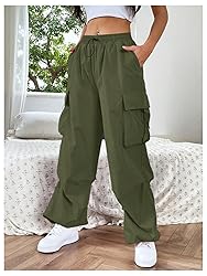 SweatyRocks Women's Drawstring Elastic Waist Loose