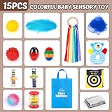 Joyreal 15 Pcs Sensory Toys Set for Babies 0-12 Months Rattles Maracas Foil view 2
