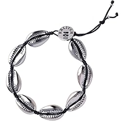 KELITCH Silver Sea Shell Bracelet Handmade Boho