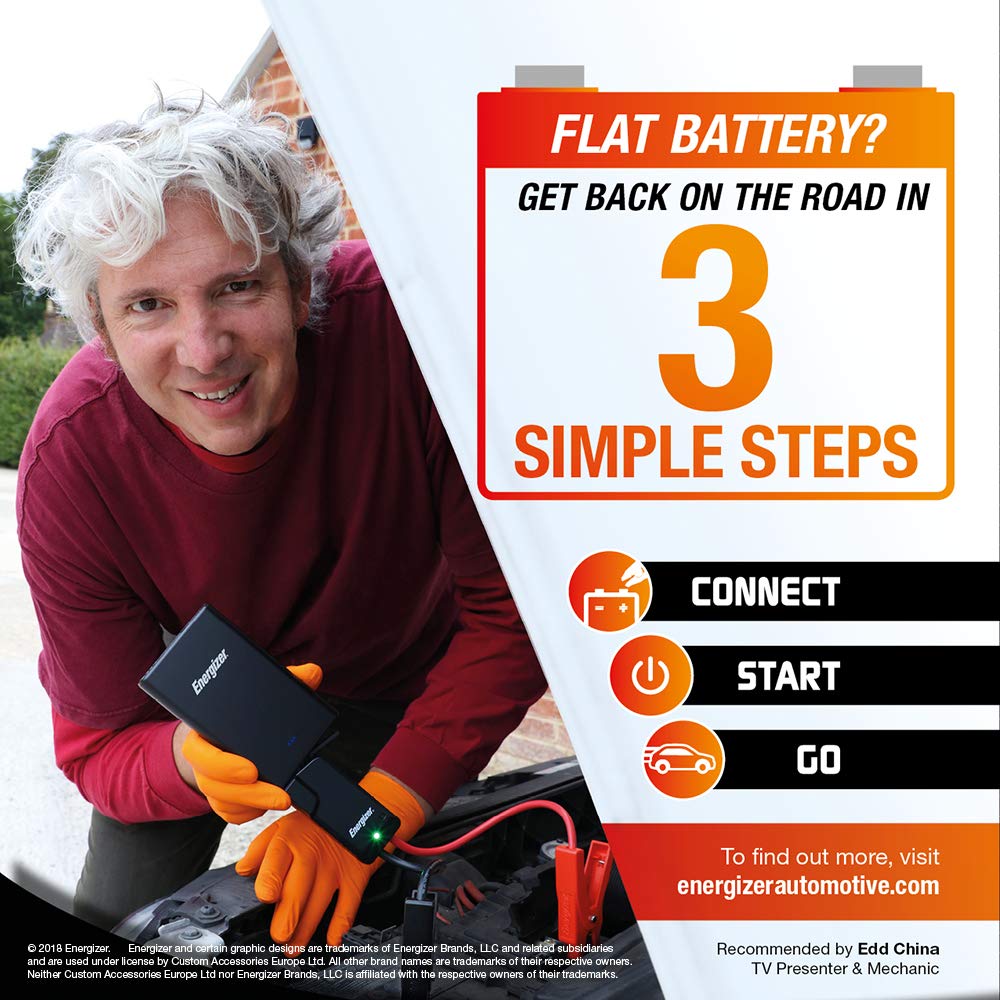 Energizer 50805 Lithium Portable Car Jump Starter, 7500 mAh, 12v Buy