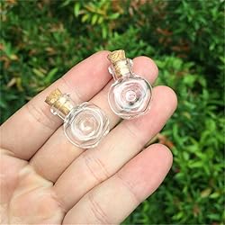 TAI DIAN Mini Glass Bottles Pendants XO Shape Small