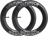 YunSCM 2-Pack 12/12.5x1.75-2.25 Heavy Duty Bike Inner Tubes AV45/57-203 Schrader view 1