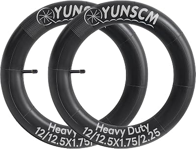 YunSCM 2-Pack 12/12.5x1.75-2.25 Heavy Duty Bike Inner Tubes AV45/57-203 Schrader