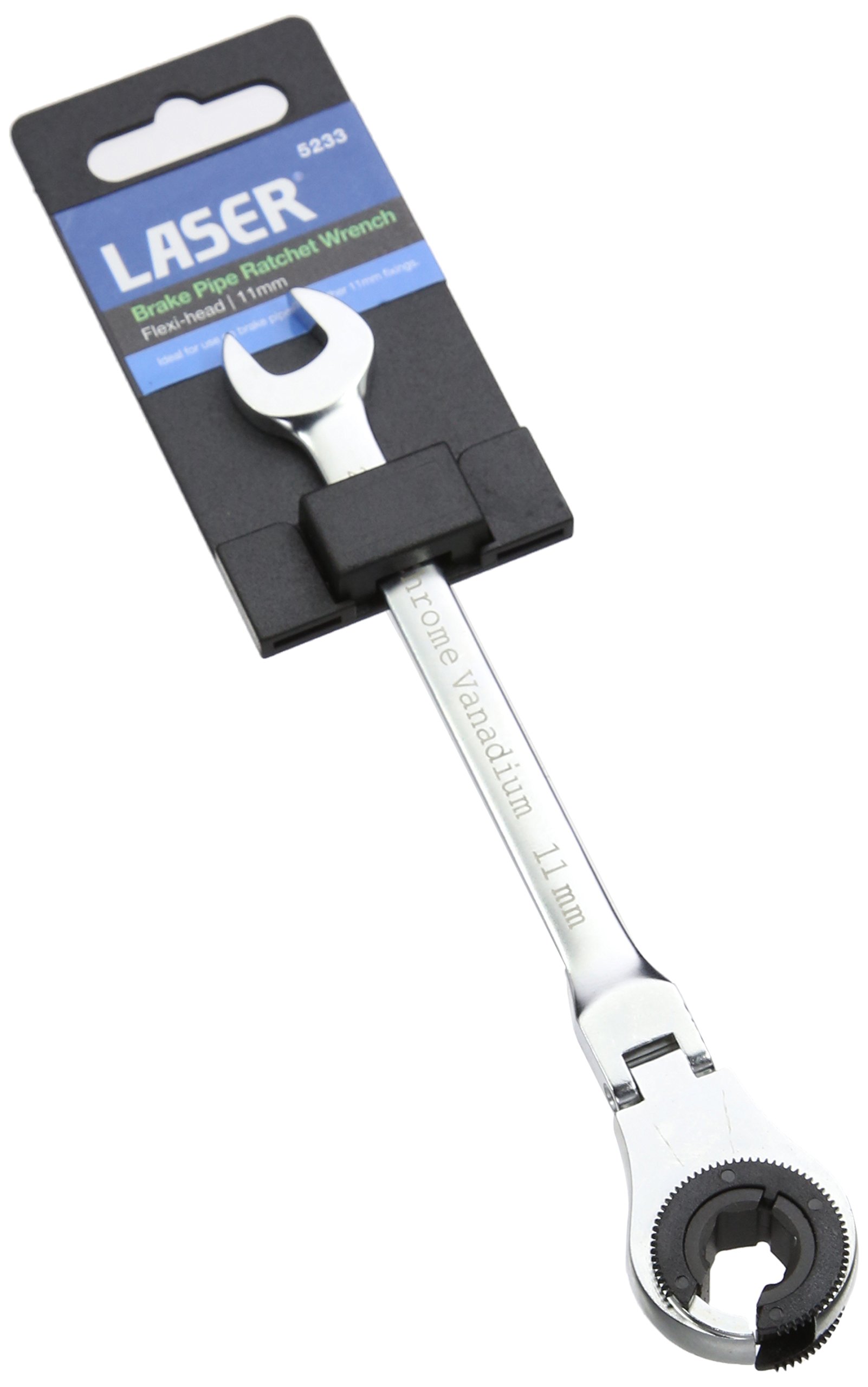 Laser 5233 Flexible Brake Pipe Ratchet Spanner 11mm