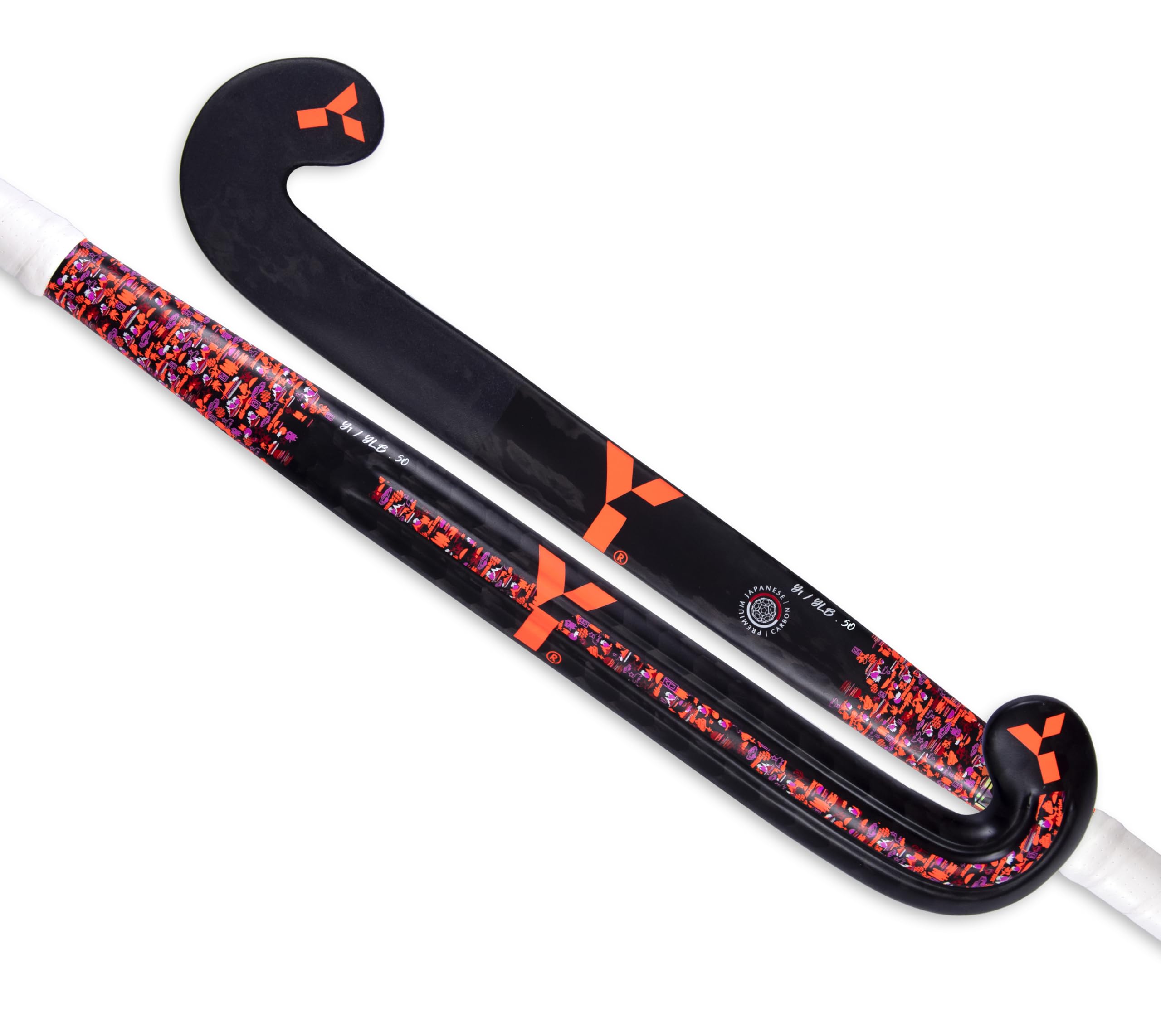 Y1 Hockey, 37.5 Inch Adult Hockey Stick Low Bow Black, Carbon & Aramid/Fibreglass Composite, Hockey Stick Mens & Womens Hockey Sticks, Carbon Fiber Hockey Stick, 2021/22