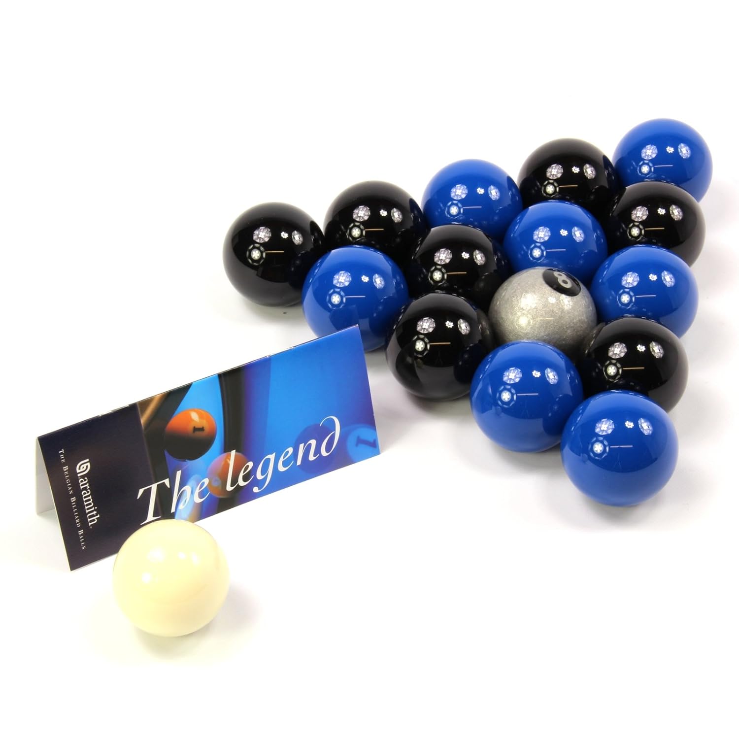 EXCLUSIVE! Aramith Premier SILVER 8 BALL Edition BLACK & BLUE Pool