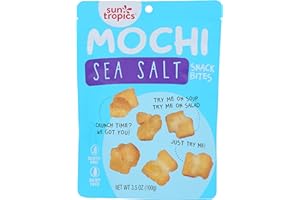 Sun Tropics Mochi Snack Bites, Sea Salt, Dairy Free, Gluten Free, 3.5 Oz (Pack of 12)