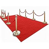 Thick Red Carpet Runner for Party,3 x 10ft Non-Slip Backing Aisle Runway Rug for Party,Occasions,Graduation,Wedding& Indoor Outdoor Special Events Decorations (Dark Red, 3×10Ft(Multi-Pile))