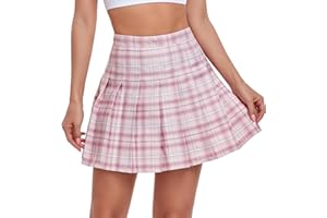 TIVIFOX Pleated Skirts for Women Tennis Skirt with Shorts High Waisted Mini Skirt Athletic Golf Skirts Uniform Cheer Dress