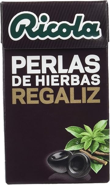 Ricola Perlas de Hierbas Regaliz - 1 Caja de 25 Gramos: Amazon.es: Salud y cuidado personal