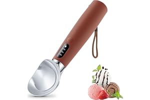 VRAIKO Heated Ice Cream Scoop | Warming Icecream Scooper with 3-Level Adjustable Heats - 120/140/160℉, LED Display, 2600mAh C