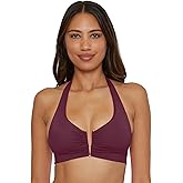 Becca Color Code - Women's V-Wire Shirred Bikini Top, Adjustable, Tie Back, Swimwear Separates for Women