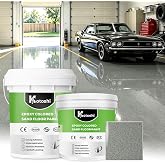 Kotoshi Epoxy Color Sand Floor Paint, Marble Gray,3 Gallon | Covers 110 Sq Ft, Self-Leveling Decorative Concrete Floor Paint, for Home, Factory, Garage, Patio and Yard