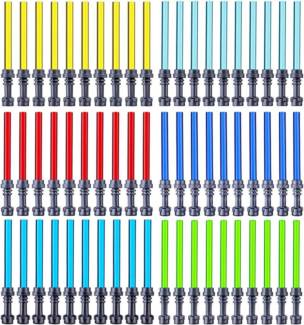 PARIO 60Pcs Light Sword Custom Weapons Set for SWAT Team Minifigures, Compatible With LEGO