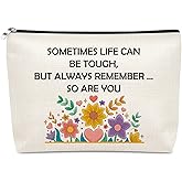 Sazuwu Inspirational Quotes for Women Makeup Bag Motivational Friendship Gifts Birthday Gifts for Women Positive Affirmations Cosmetic Bag Encouragement Gifts for Girls Travel Pouch