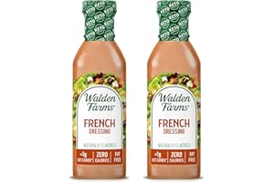 Walden Farms French Dressing – Calorie-Free, Gluten-Free, Low Carb, Keto-Friendly, Sugar-Free, Fat-Free, Dairy-Free Sweet & Tangy French Flavor – 2-Pack, 12 oz Bottles