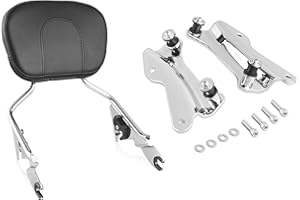NOVALLA Detachable Passenger Backrest Sissy Bar with 4 Point Docking Hardware Kits Fit for Harley Touring 2014-LATER (Chrome)