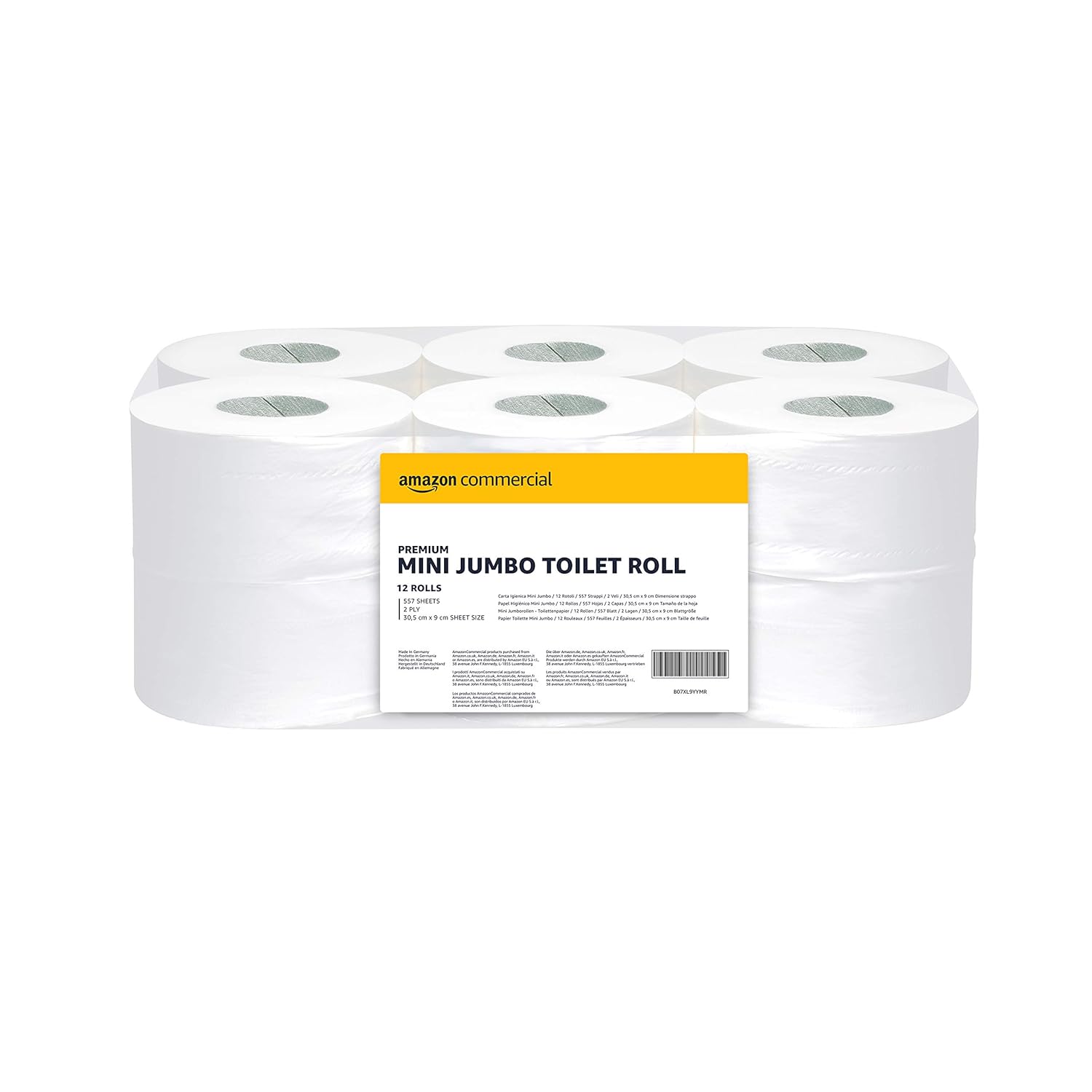 Mini Jumbo Toilet Roll, 2 PLY Pack of 12 rolls (557