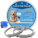 Davaon Dog Flea Collars, Flea Collar for Dogs, 2 Pack Flea and Tick Prevention Collar for Dogs and Puppies, Adjustable One Si