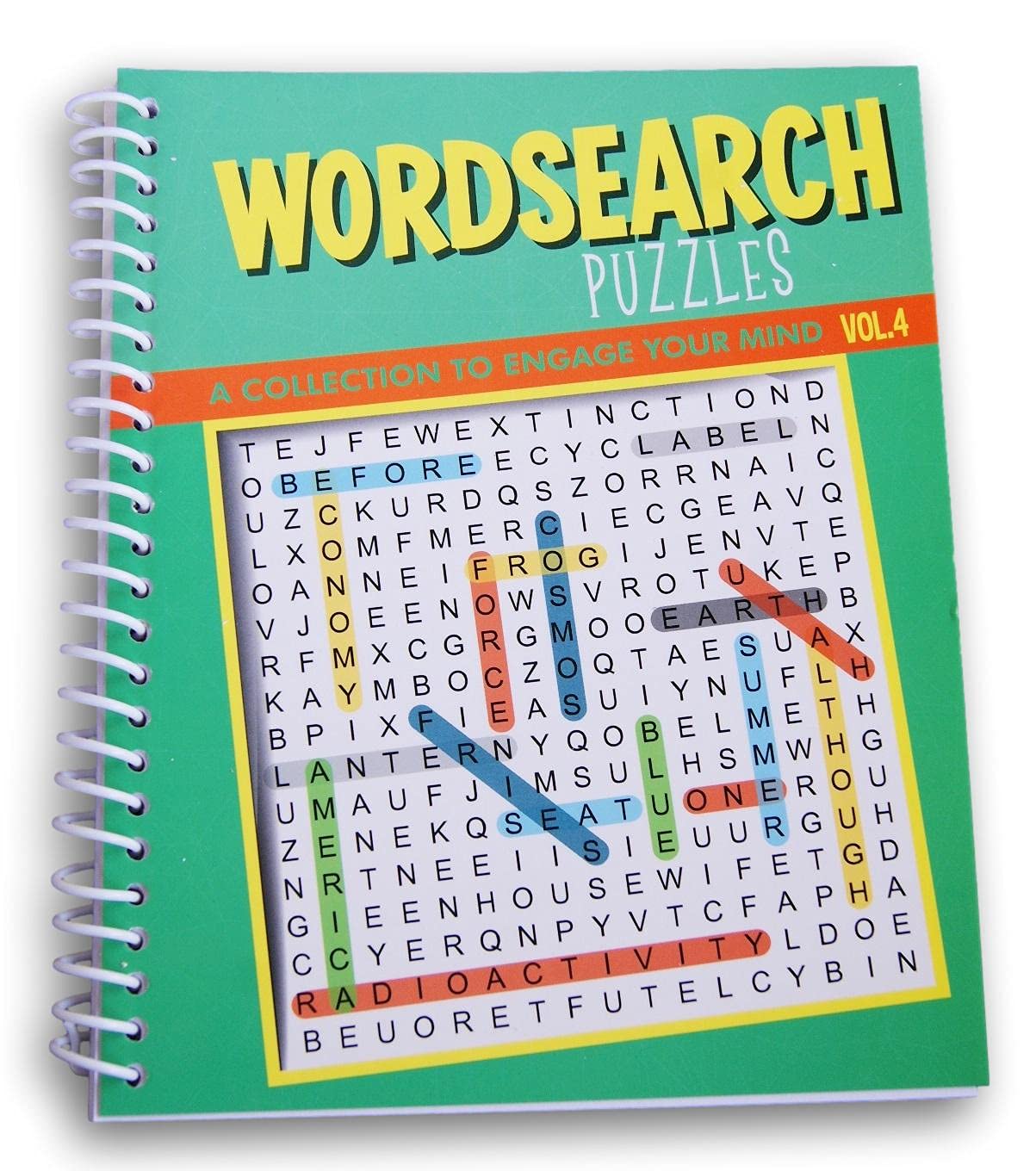 Photo 1 of Vision St. Spiral Bound Miniature Puzzle Book for Car, Office, or Quiet Play - 80 Pg (WordSearch Vol. 4)
