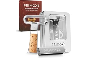 PRIMOXE Christmas Stocking Stuffers for Men Ah So Two Prong Wine Opener & Bottle Opener Professional Stainless Steel Corkscrew Wine Bottle Opener Champagne & Travel Cork Puller Gift