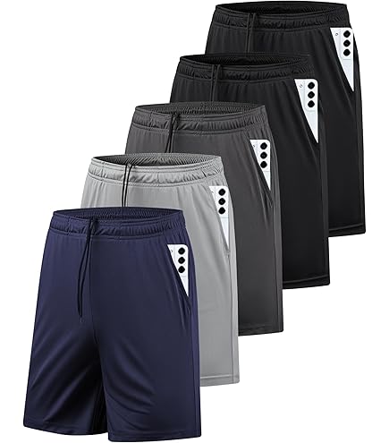 BALENNZ 7 Pack Mens Basketball Shorts with Pocket Athletic Workout
