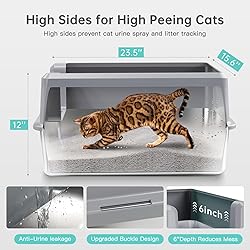 WoofiGo Enclosed Stainless Steel Cat Litter Box