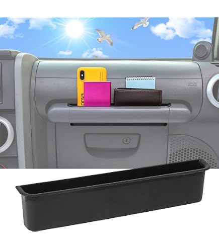 CheroCar Center Console Gear Shift Storage Box Organizer Tray For 2007-2010 Jeep Wrangler JK/JKU (2-Pack)