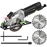 GALAX PRO 4Amp 3500RPM Circular Saw with Laser Guide, Max. Cutting Depth1-11/16(90°), 1-1/8"(45°Compact Saw with 4-1/2" 24T T