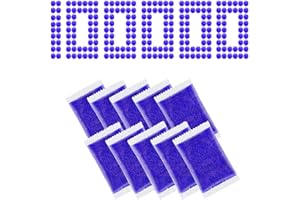 UXSIO Gel Balls Blaster Ammo Splat Refill(7-8 mm,10 Packs,10000 Pieces Per Pack), Gel 7.5mm Blasters Bullets, Purple, for Ages 14+