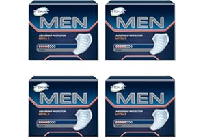 TENA for Men Level 3 Guard for Men, Super Absorbency Incontinence Protector (4 Pack of 64 Count)