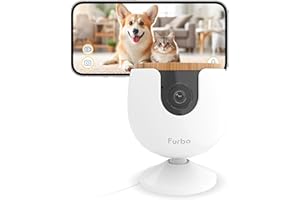 Furbo Mini Pet Camera: Security Cam w/Barking/Meowing Alerts, Cat or Dog Tracking w/Phone App, Smart Home Indoor Monitoring, 