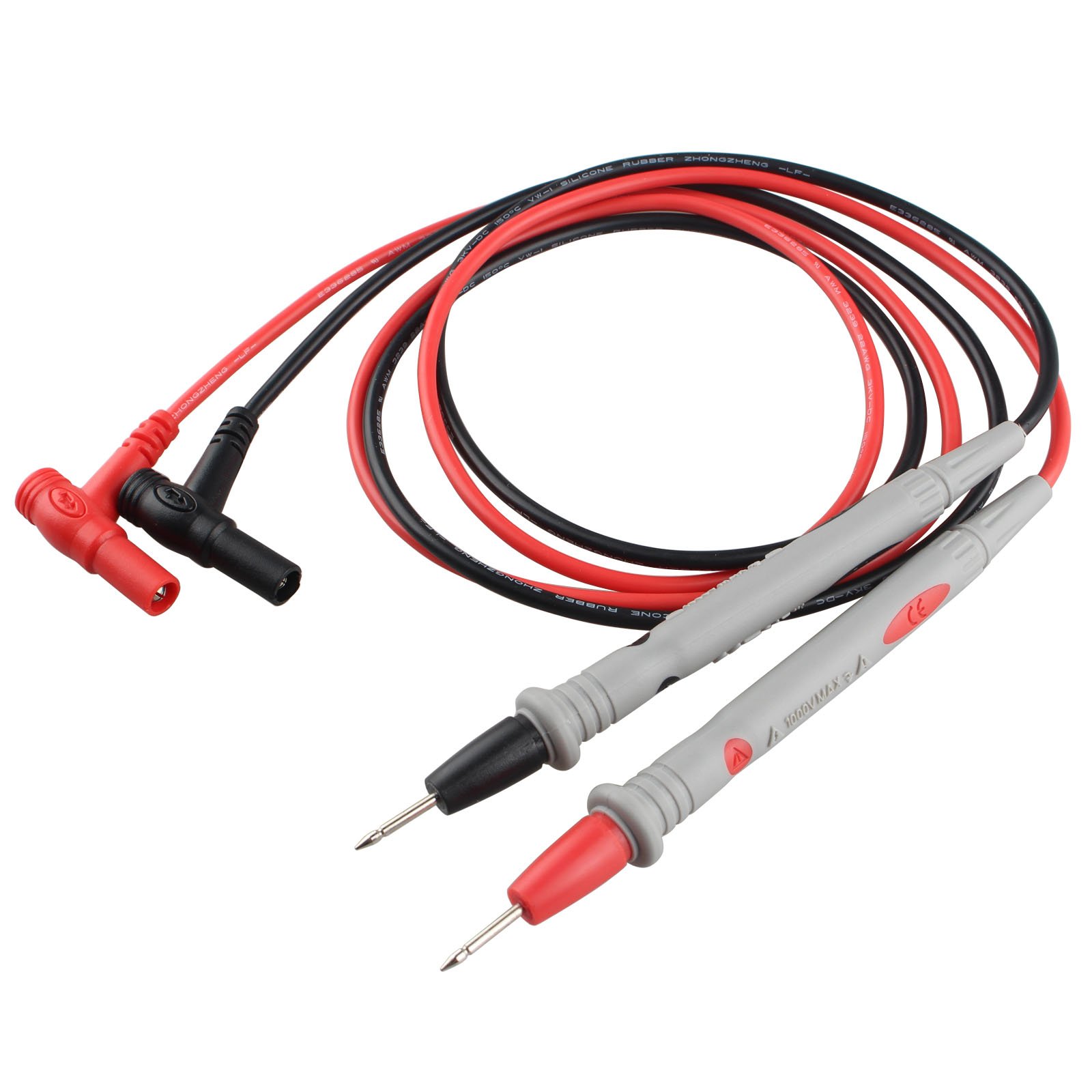 HALJIA Digital Multimeter 1000V 20A Test Lead Probe Soft Silicone Rubber Cable Wire (2 PCS)