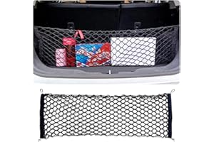 SSNNUU Car Rear Cargo Net with Good Elasticity&Tensile Strength Trunk Net Organizer for SUV Truck,Ideal Car Net Keeps Overlanding Accessories (L 43.3''x15.74'')